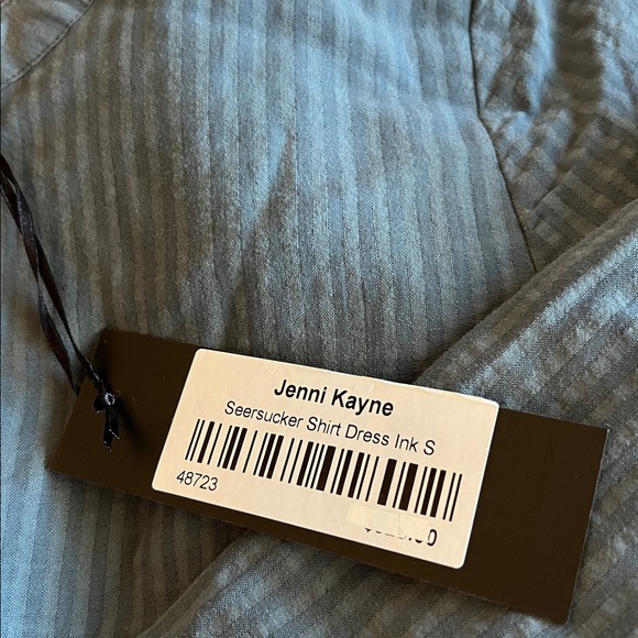 NWT! JENNI KAYNE Seersucker Shirt Dress in Ink - S - Picture 7 of 7